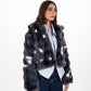 Short Faux Fur Jacket in Grey