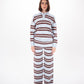 Striped Knit Pants in Blue