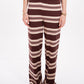 Striped Knit Pants in Brown