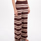 Striped Knit Pants in Brown
