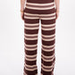Striped Knit Pants in Brown