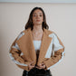 Double-Faced Leather Jacket in Beige