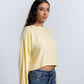 Cropped Yellow top with Hood