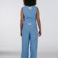 Blue Sleeveless Vest
