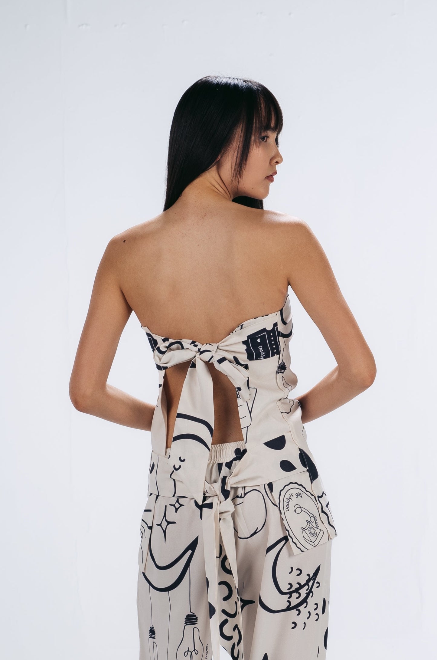 Strapless Open-back Top