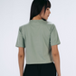 je t'aime Papa Cropped T-shirt in Sage Green