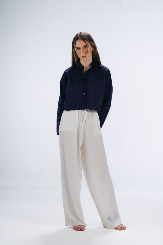 Cropped Poplin Shirt