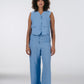 Blue Sleeveless Vest