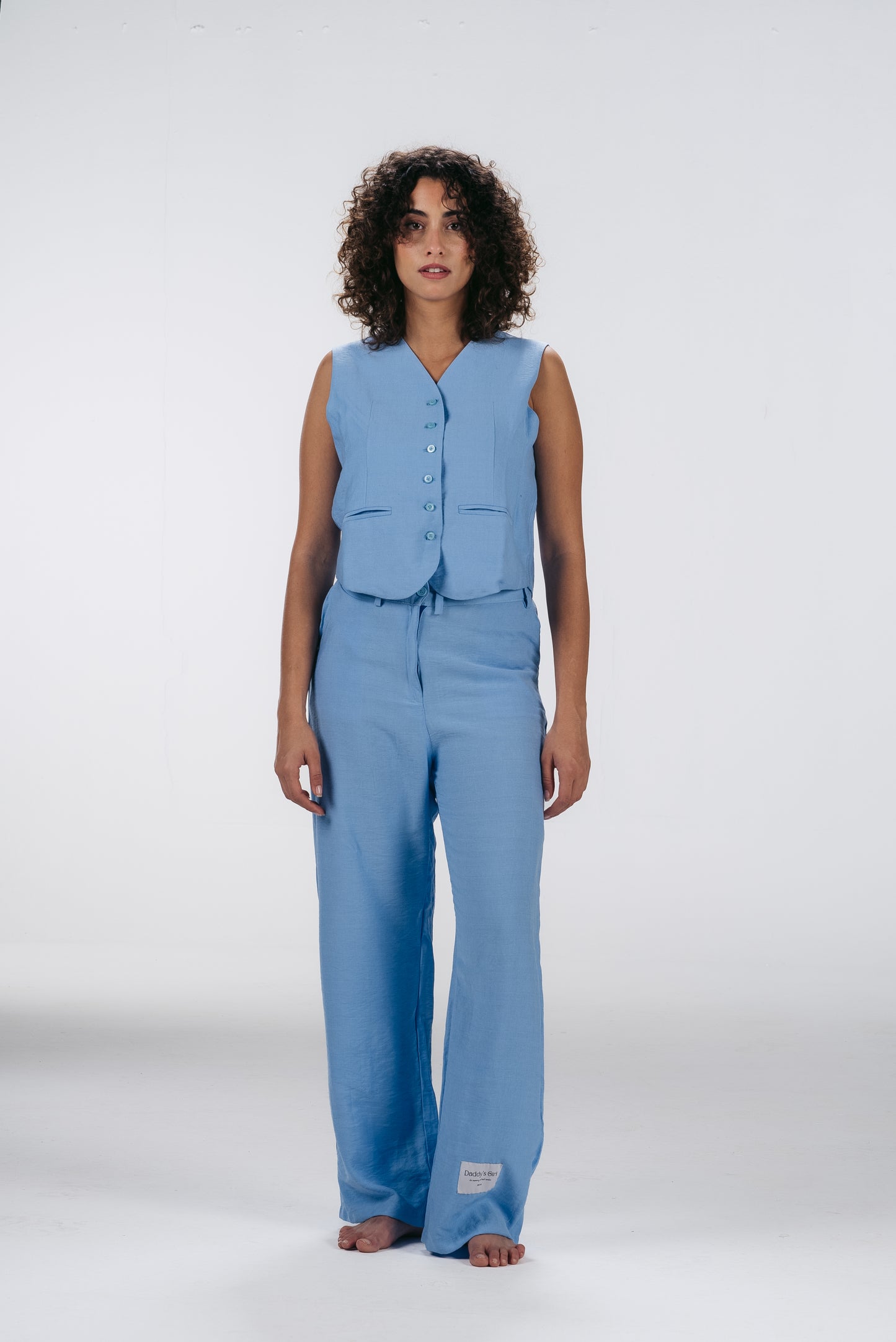 Blue Sleeveless Vest