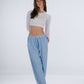 Blue Chiffon Pants