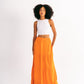 Embroidery Maxi Skirt in Orange