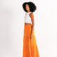 Embroidery Maxi Skirt in Orange