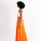 Embroidery Maxi Skirt in Orange