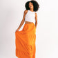 Embroidery Maxi Skirt in Orange