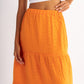 Embroidery Maxi Skirt in Orange