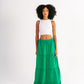 Embroidery Maxi Skirt in Green