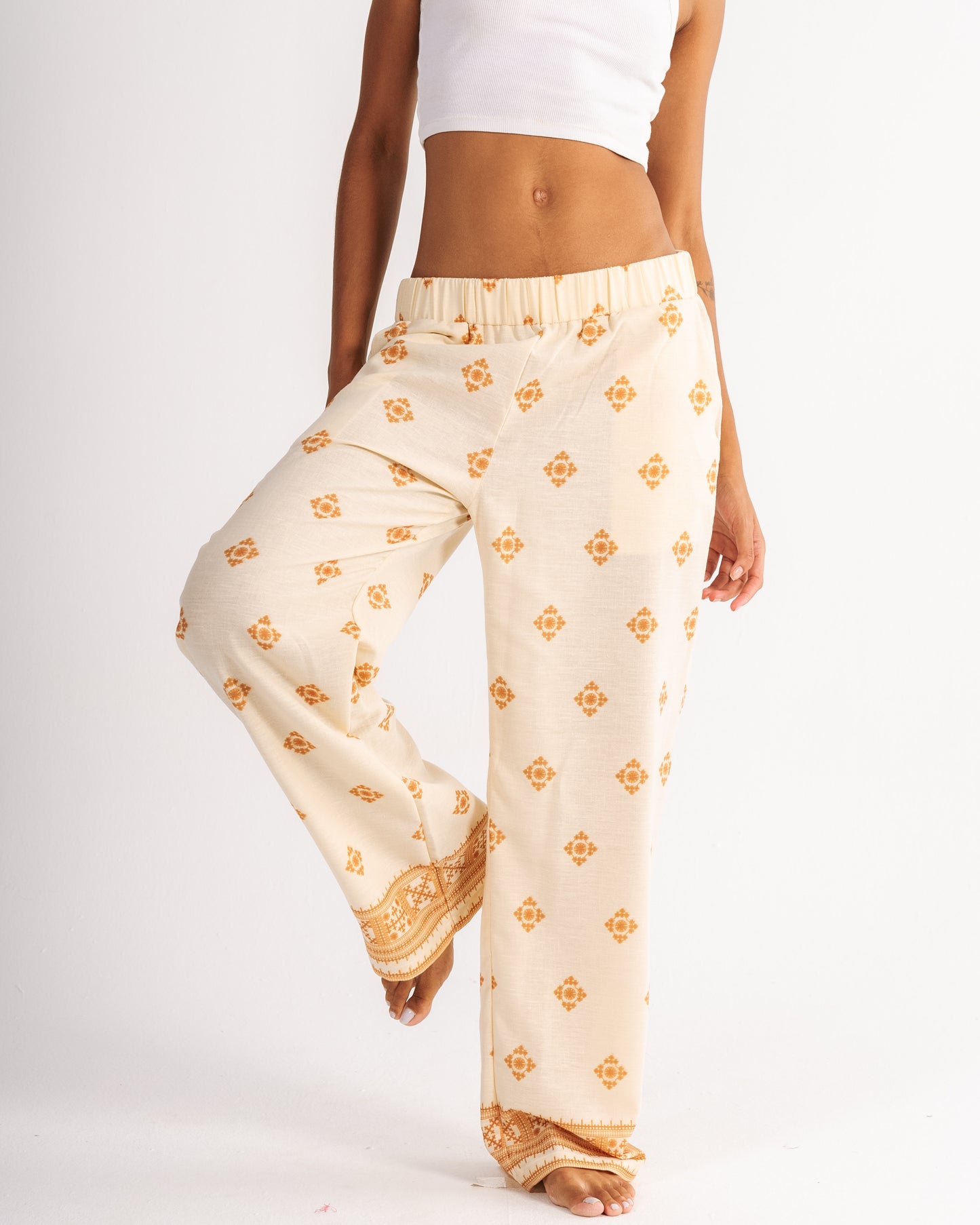 Pattern Print Pants