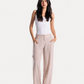 Double Waisted Pants in Beige