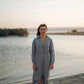 Midi Shirt Dress in Grey