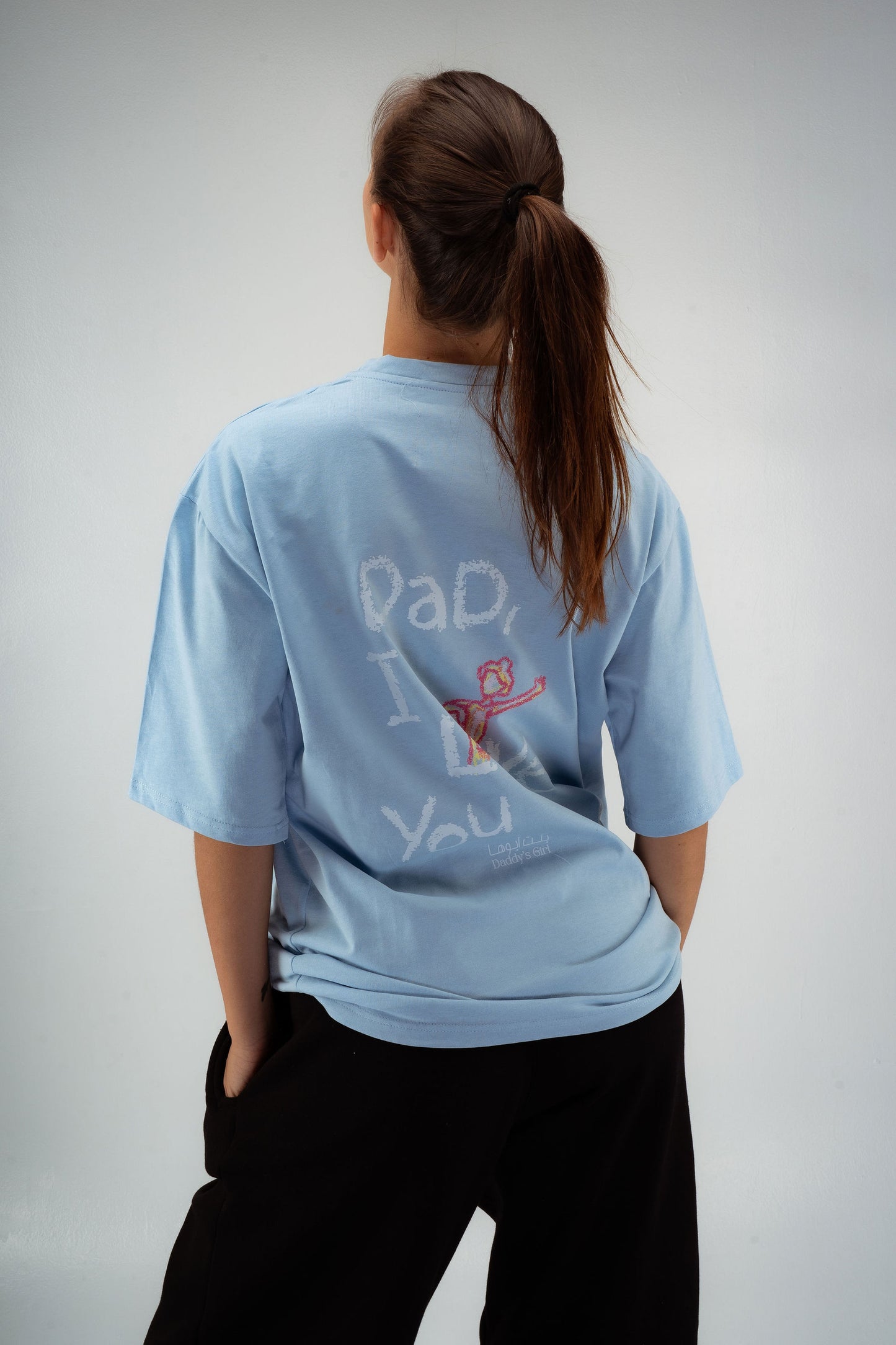 “Dad, I love you” T-shirt in blue