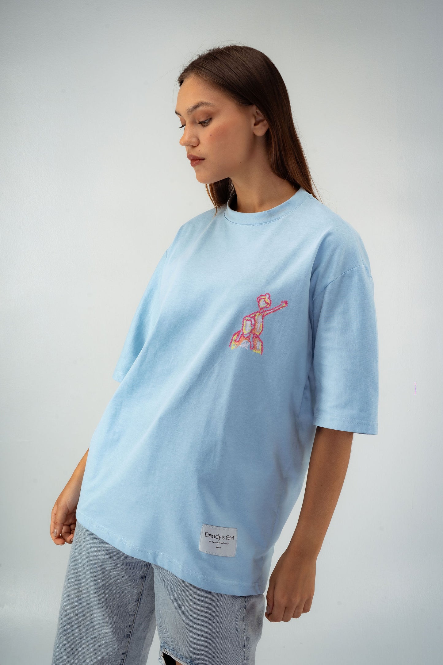 “Daddy’s Girl Back” T-shirt in Blue