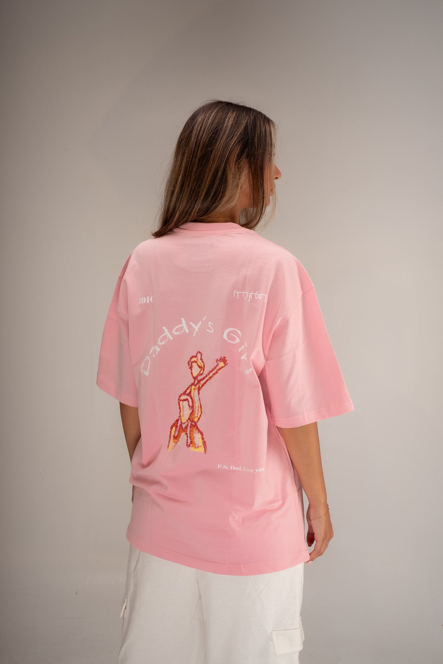 “Daddy’s Girl Back” T-shirt in Pink