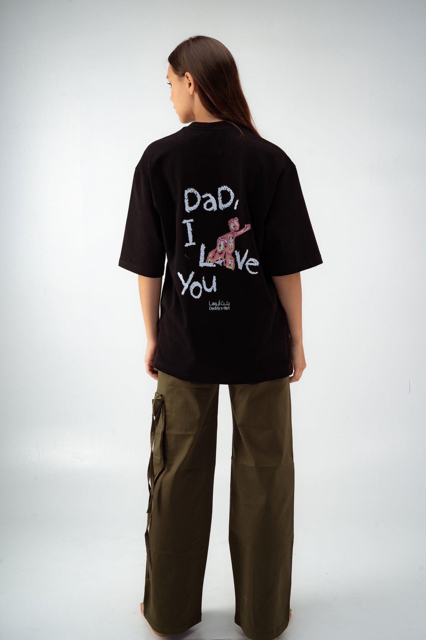 “Dad, I love you” T-shirt in Black