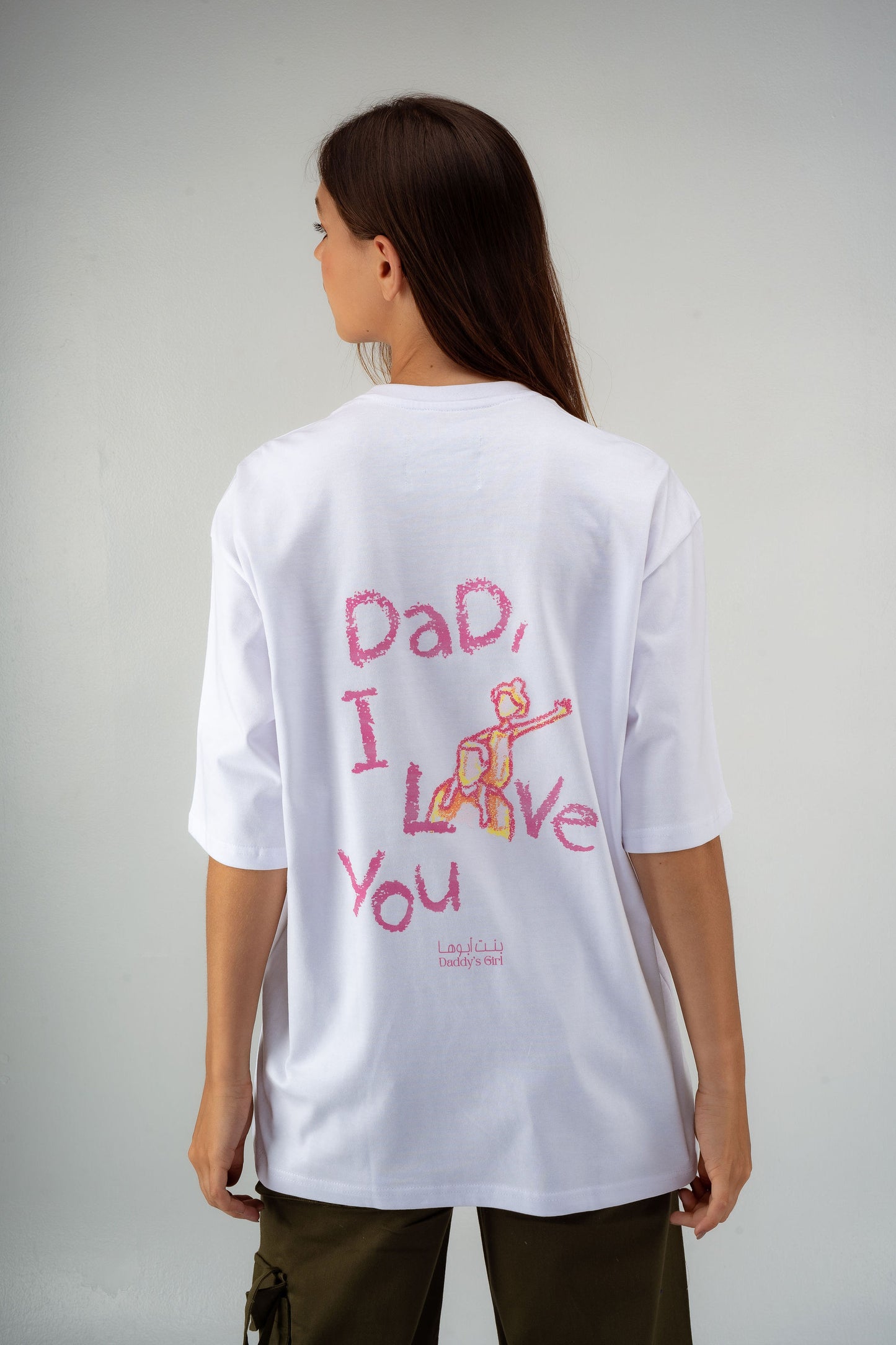 “Dad, I love you” T-shirt in White