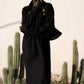 Open-Back Linen Dress in Black