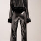 Top with Feather Trims
