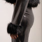 Top with Feather Trims