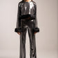 Top with Feather Trims